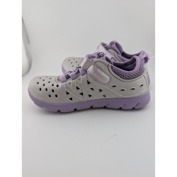 Made 2 Play Girls Size 12 Purple Shoes Stride Rite M2P Phibian Waterproof - Picture 9 of 11